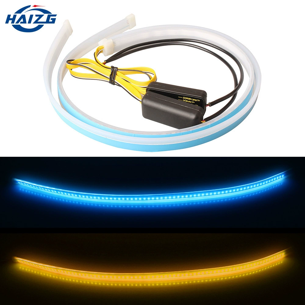 HAIZG ультратонкая дневная световодная полоса 30 см 45 см 60 см Двухцветная светодиодная лента, Автомобильный декоративный сигнал поворота