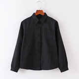 Японская школьная юбка, рубашка для школьников, японская форма, лонгслив, квадратный вырез