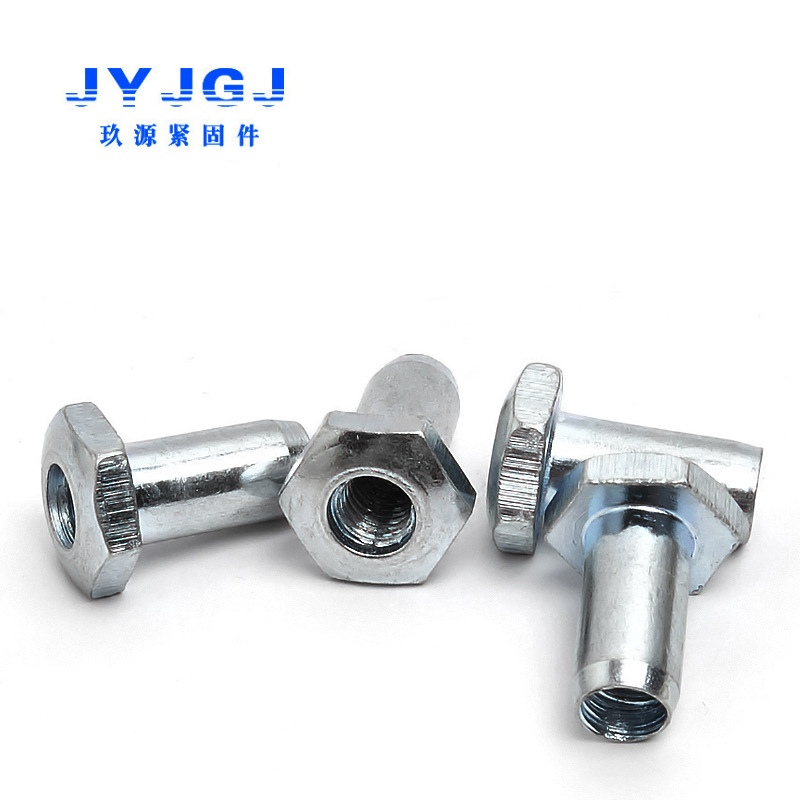 碳钢不锈钢T型螺母圆套管 T型外六角圆孔螺母配件