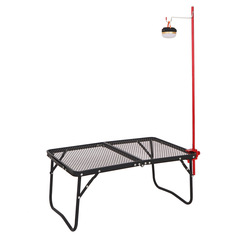 Outdoor ultra-light simple light stand aluminum alloy mini light pole camping foldable light hanging picnic table fixed light bracket