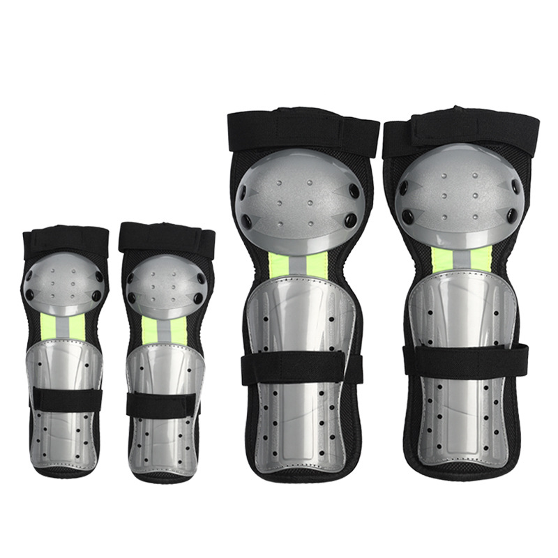 Equipo de protección de la motocicleta para niños rodillera codo PROX de cuatro piezas carcasa protectora de PP montando equipo de protección todoterreno para niños resistente a las caídas