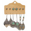 Earrings, retro ethnic set with tassels, European style, suitable for import, ethnic style