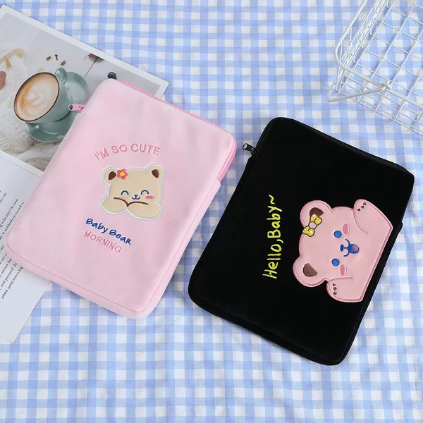 ins style girl tablet bag bear ipad bag student Korean version of 11 inch 10.5 inch 9.7 inch liner bag