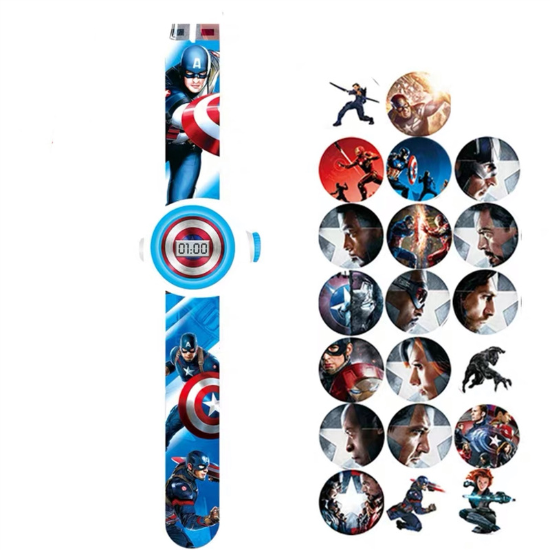 Reloj de dibujos animados para niños TikTok reloj de juguete niña niño bebé jardín de infantes regalo 3D proyección reloj electrónico