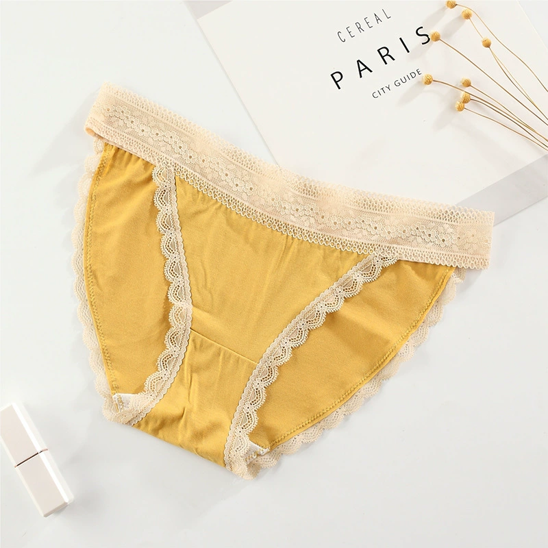 П Colored sexy lace pants, french style