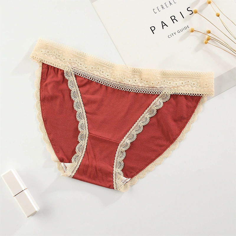 П Colored sexy lace pants, french style