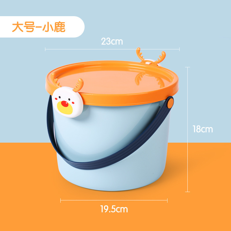 子供のおもちゃの貯蔵箱の積み木の収納桶は蓋の漫画のかわいい赤ちゃんを持ってお弁当箱のプラスチックのかごを持って整理します。|undefined