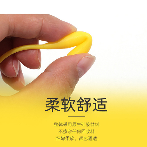 Silicone round head clip adjustable eyeglass strap for children and adults sports fixed anti-fall anti-drop extended and thickened cord