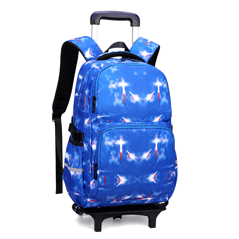 Pescado natural estudiante de secundaria trolley mochila mujer hombre subir escaleras transpirable ligero estudiante mochila masculina gran capacidad de moda