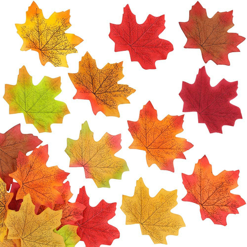 Mixed color packaging Amazon 8cm simulated maple leaf wedding photo scene props long term