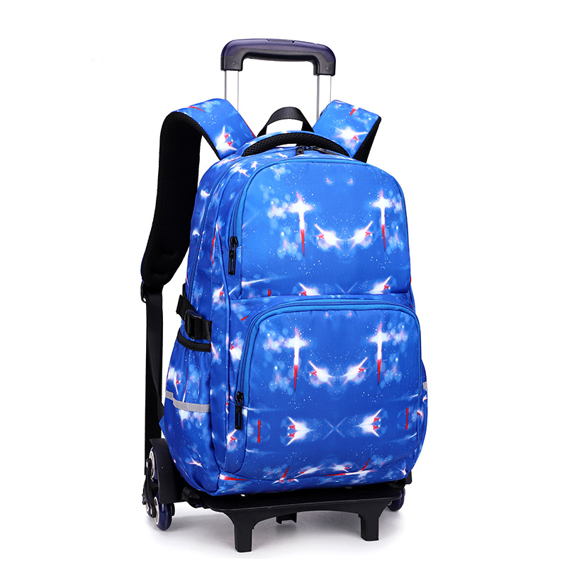Pescado natural estudiante de secundaria trolley mochila mujer hombre subir escaleras transpirable ligero estudiante mochila masculina gran capacidad de moda