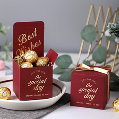 Best wishesウェディングバレンタインデーギフトボックス結婚婚約シュガーボックス現物ヨーロッパ風ギフトクロスボーダー紙箱