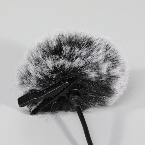 Cross-border Little Bee Microphone Lavalier Microphone Windproof Wool Cover Outdoor Photography Interview Live Broadcast Microphone Cotton Cover