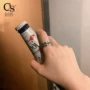 酒吧跨境转动不锈钢指环