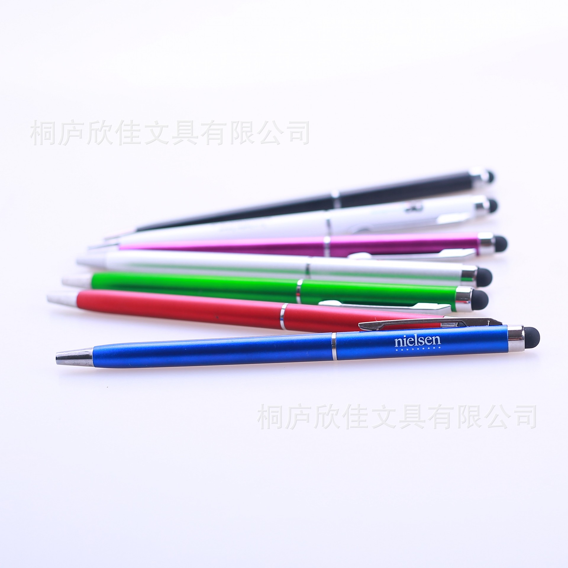 Plástico pequeño hotel Xihua pluma promocional giratoria pantalla táctil pluma publicidad regalo pluma logotipo imprimible