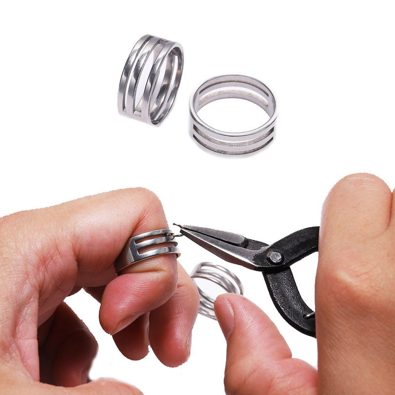Stainless steel opening ring opening and closing ring single ring jump ring opener hanging ring ring ring DIY jewelry tools Stainless steel opening ring opening and closing ring single ring jump ring opener hanging ring ring ring DIY jewelry tools