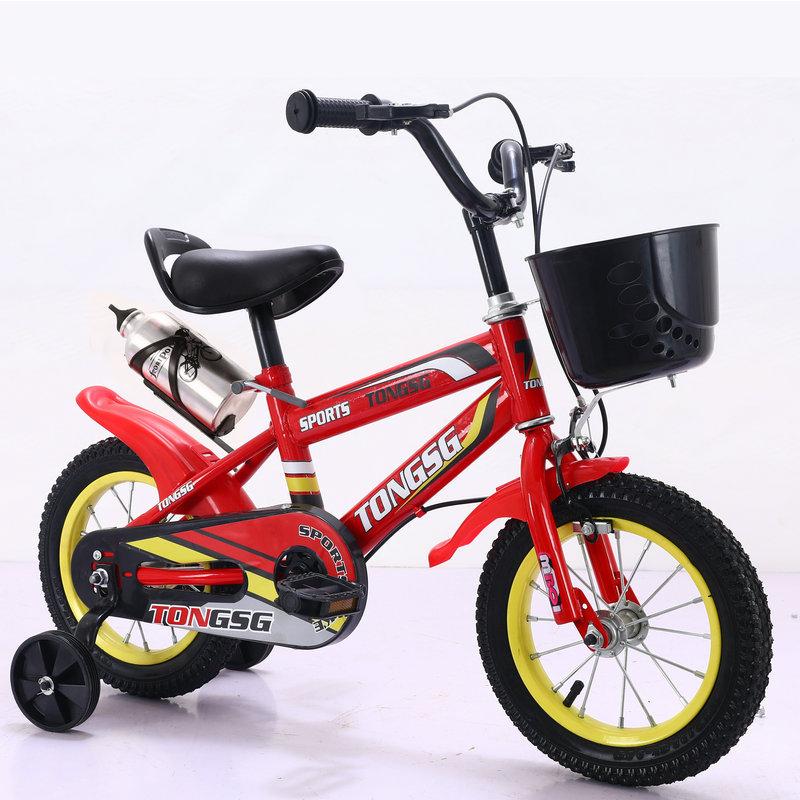Botella de agua deportiva, bicicleta para niños, bicicleta para estudiantes de primaria con ruedas auxiliares, bicicleta para niños y niñas, bicicleta para niños de 3 a 6 años