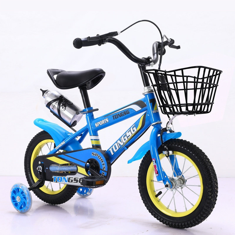 Botella de agua deportiva, bicicleta para niños, bicicleta para estudiantes de primaria con ruedas auxiliares, bicicleta para niños y niñas, bicicleta para niños de 3 a 6 años