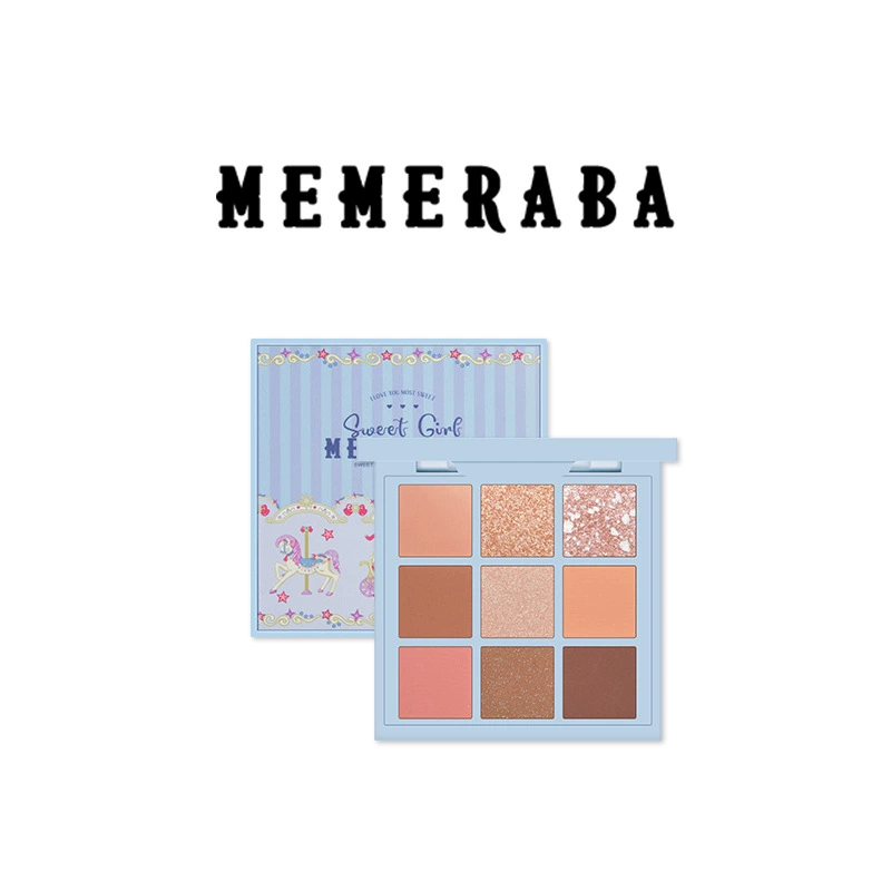 Палетка теней для век MEMERABA Meimei Reba Fantasy Soft Fog Eye Shadow Plate Female Student Fine Pearl Light Delivery Blink Nine Palace Gexing Eye Shadow