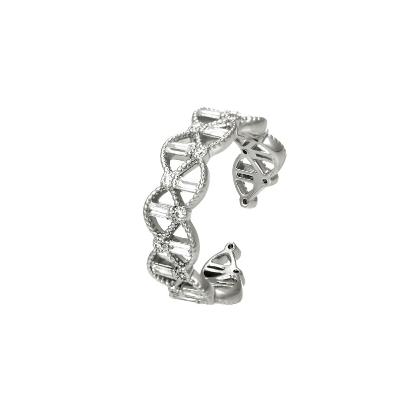 Xuping joyería de moda elegante hueco abierto anillo ajustable estilo coreano ins anillo de diseño femenino sentido nicho