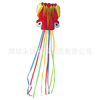 亚马逊风筝批发厂家潍坊4米5.5米软体章鱼八爪鱼蝴蝶软体风筝