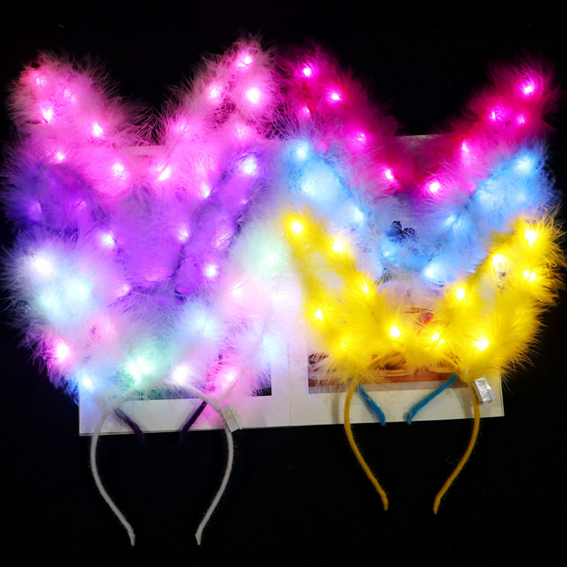 16cm 깃털 토끼 [혼합 색상