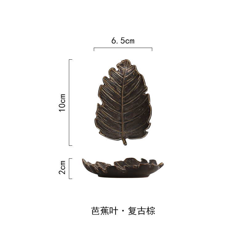 Plato Joyero de Cerámica Forma de Hoja Decorativo para Tocador image 13