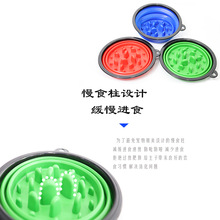 宠物大号丛林慢食碗防止食防噎狗碗户外便携式折叠碗宠物用品现货