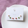 Purple fresh earrings, accessory stainless steel, 2024 years, wide color palette, simple and elegant design, Korean style