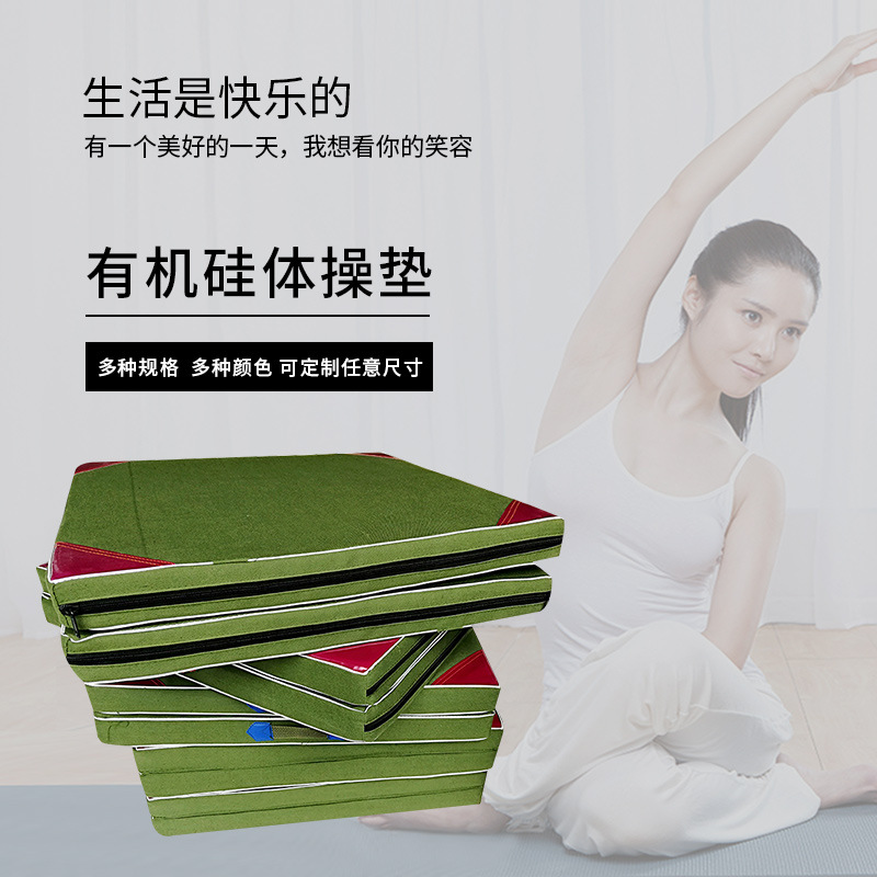 Free Shipping Silicone Gymnastics Mat Taekwondo Flip Mat High Jump Gymnastics Mat Parkour Dance Protective Training Mat