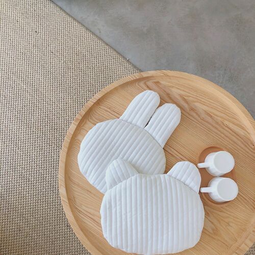 Ins-style Korean quilted pillow cute newborn flat pillow baby breathable 100% cotton rabbit and bear baby pillow