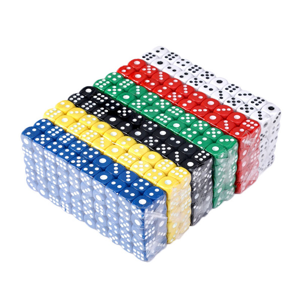 Plastic dice rounded