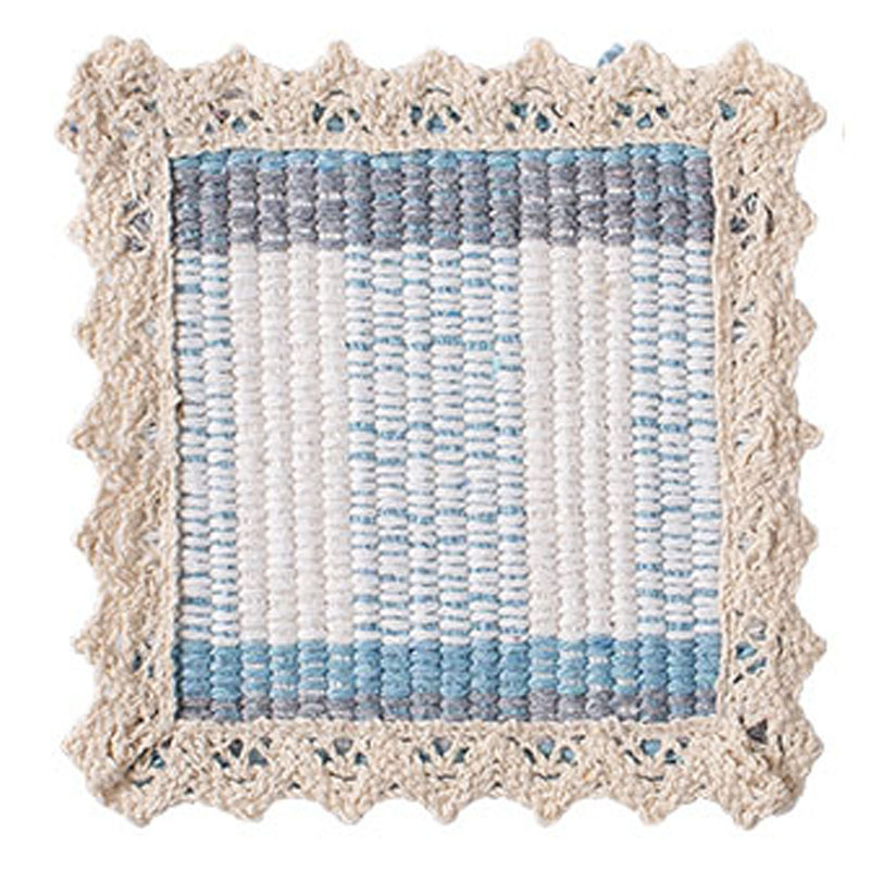 Jin Hao nueva tela de algodón tejido de encaje para platos tapete para platos restaurante creativo tapete posavasos tapete para mesa