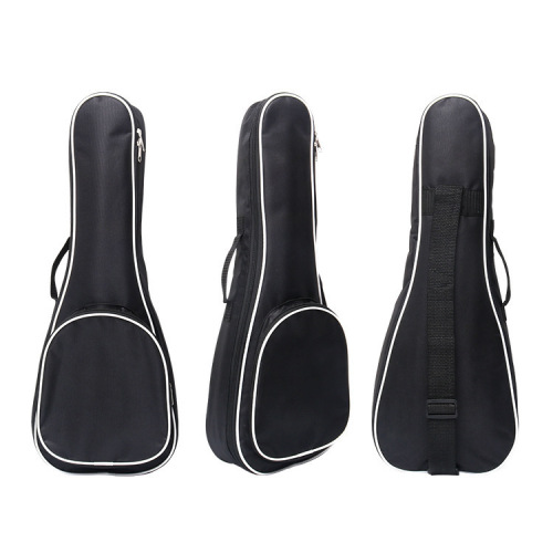 Ukulele 21-23-26 white edge and cotton thickened gig bag small guitar UK ukulele all black and cotton bag