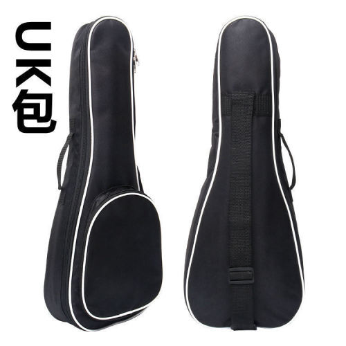 Ukulele 21-23-26 white edge and cotton thickened gig bag small guitar UK ukulele all black and cotton bag