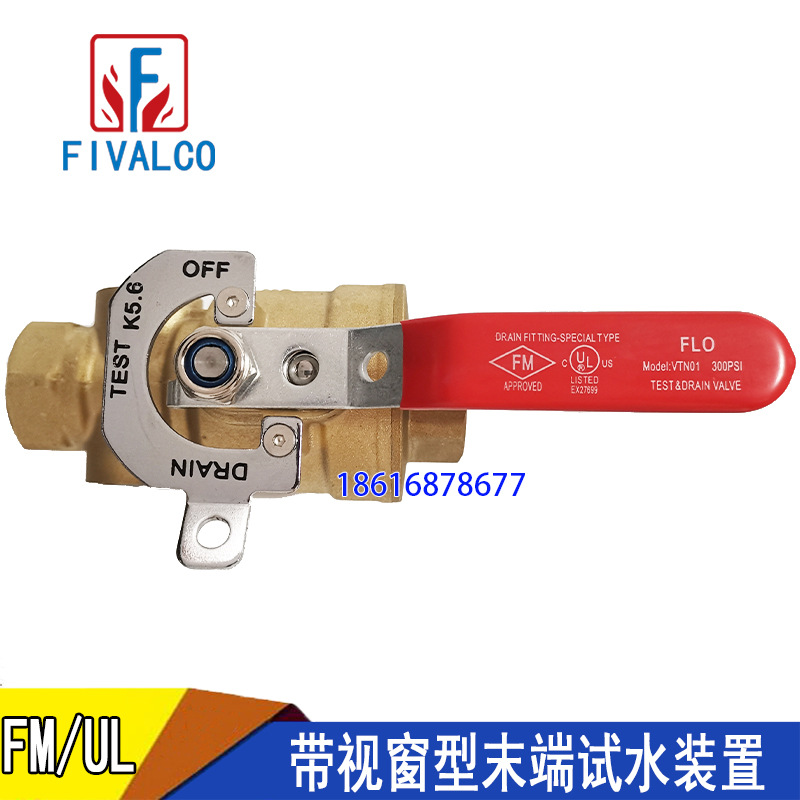 FM证试水装置带视窗末端试水装置泰科末端试水BH-6试水装置