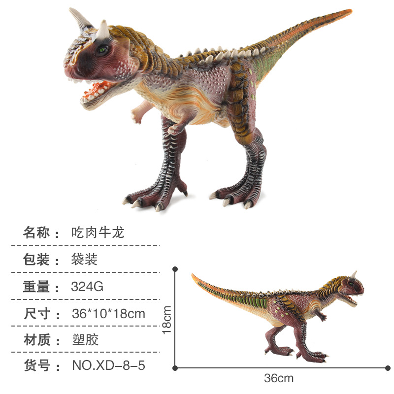 Nuevo Producto Transfronterizo, Modelo de Dinosaurio Jurásico Realista para Niños, Figura de Triceratops y Brontosaurio de Goma Suave Rellena de Algodón