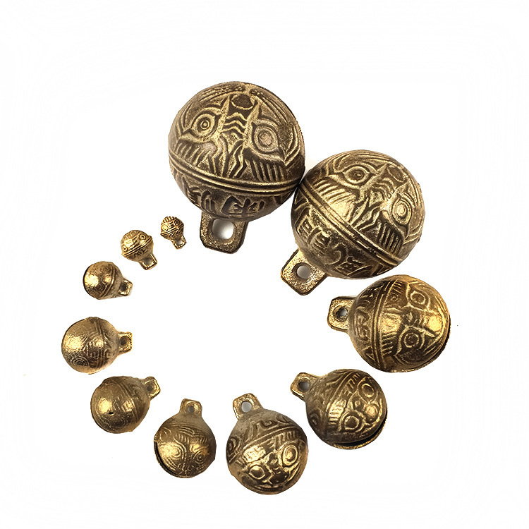 Factory direct selling ancient Tiger Bell Tiger copper bell cat dog pet Bell multi-size wholesale