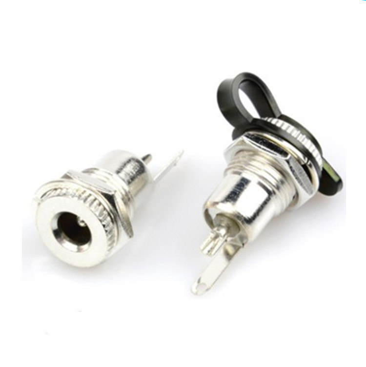 DC电源插座DC099开孔11MM金属插座2.1DC铜插5521