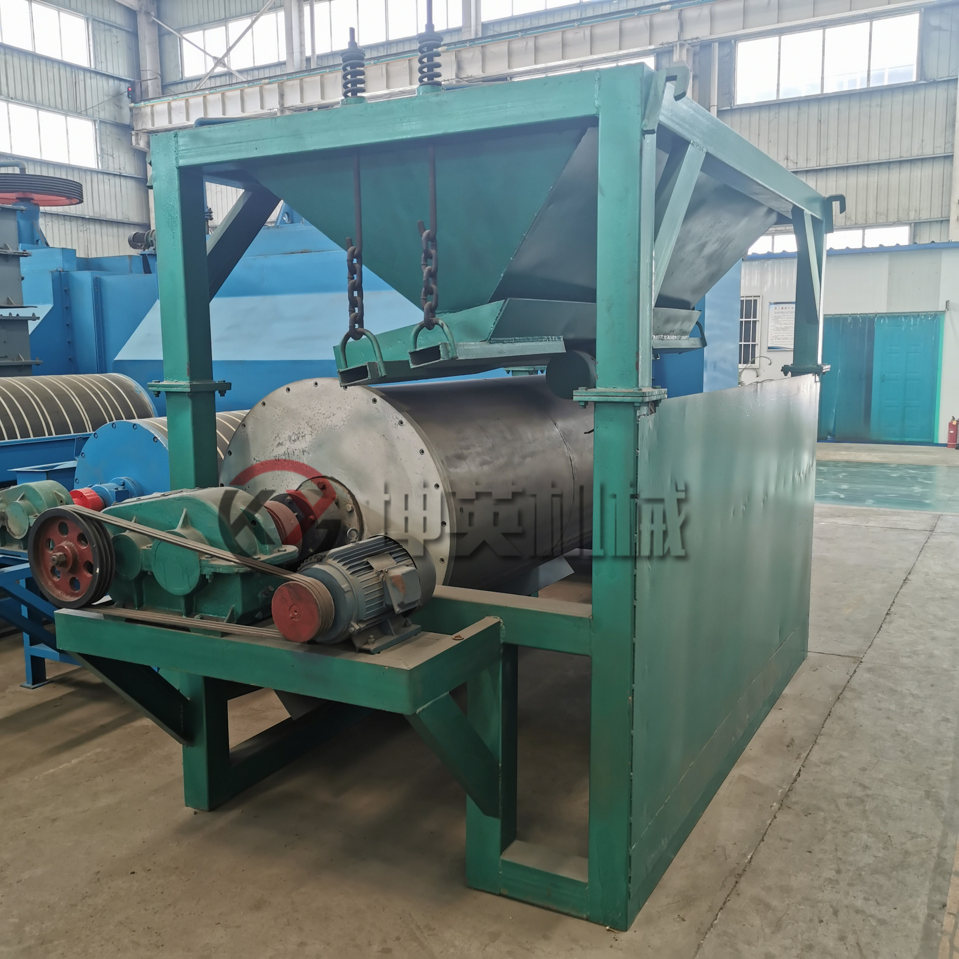 磁铁矿干抛磁选机 定制滚筒式磁选设备 大型矿用磁选设备生产线