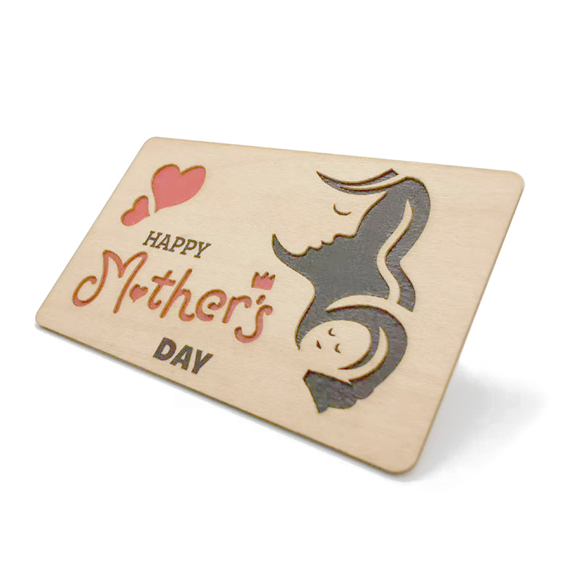 创新佳供应各种木材质激光雕刻填色效果的RFID木质射频感应卡