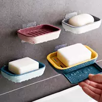 Мыло коробка коробки для мыла Creative слив draining полки для ванной, настенное крепление без отверстий присоска