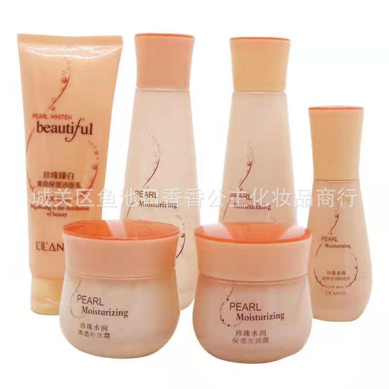 Lilanfei Pearl Moisturizing Skin Care Set Softening Water Moisturizing Lotion Skin Cream Foundation Cleanser Lilanfei Pearl Moisturizing Skin Care Set Softening Water Moisturizing Lotion Skin Cream Foundation Cleanser