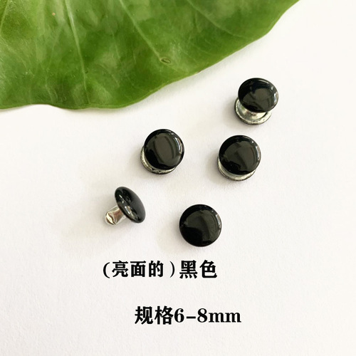 Flat mother-in-law bumping nails DIY luggage accessories double-sided round cap nails leather goods printed fixed gold flat rivets