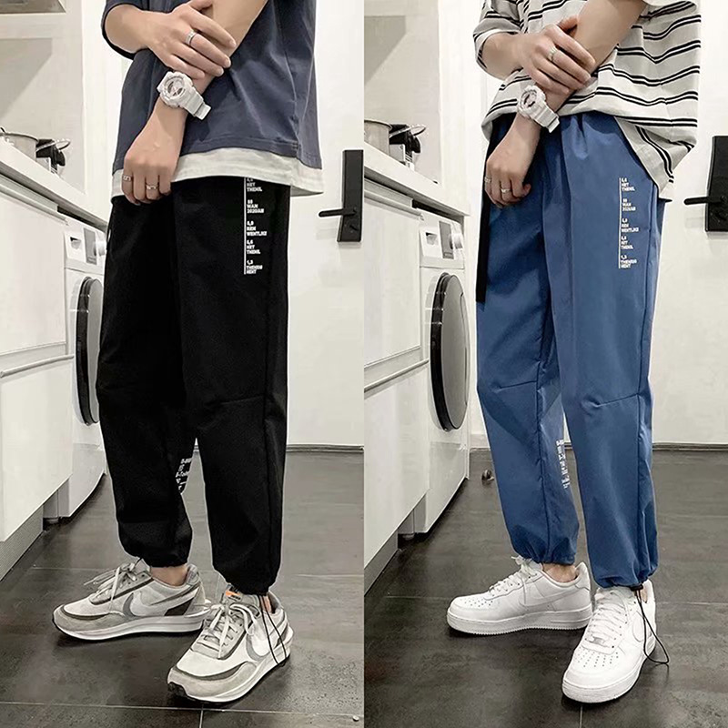 Cross-border summer new overalls men's Korean version of Tide brand ins loose toe nine casual pants a generation of hair