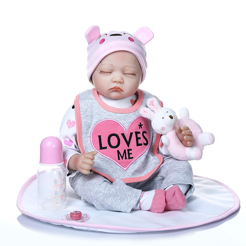 55cm renacer bebé recién nacido muñeca NPK marca renacer bebé simulación muñeca