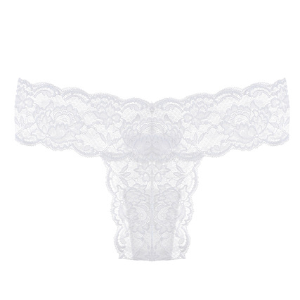 Ropa interior sexy europea y americana de encaje sexy ropa interior de cintura baja transparente ultrafino de las mujeres Tanga T pantalones Calzoncillos K-21