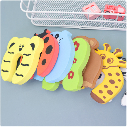 Baby cartoon safety door stop eva door card child safety door clip animal door stop children anti-pinch door card