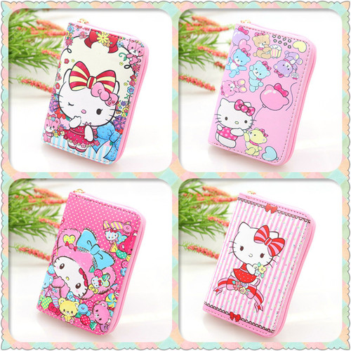 One piece drop shipping wholesale cartoon cat collection with multiple pictures to choose from pu leather boys and girls wallets