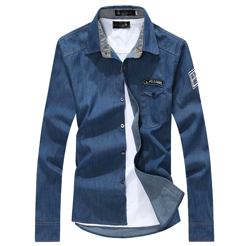 2020 весенний прилив мужские джинсовые рубашки с короткими рукавами мужские осенние корейские тонкие джинсовые рубашки с длинными рукавами корейские куртки
